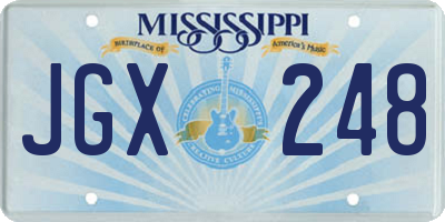 MS license plate JGX248