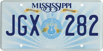 MS license plate JGX282