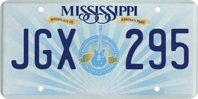 MS license plate JGX295