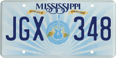 MS license plate JGX348