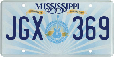MS license plate JGX369