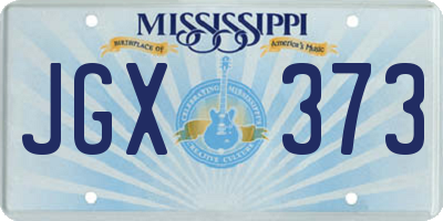MS license plate JGX373