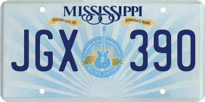 MS license plate JGX390