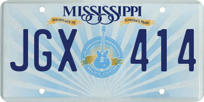 MS license plate JGX414