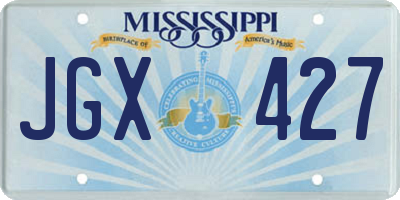 MS license plate JGX427