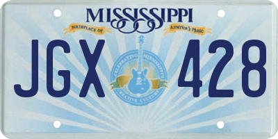 MS license plate JGX428