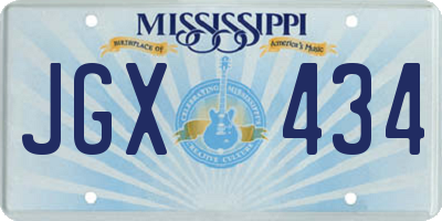MS license plate JGX434