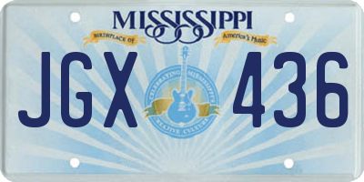 MS license plate JGX436