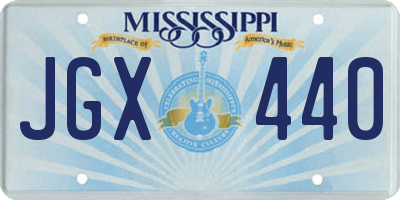 MS license plate JGX440