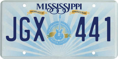 MS license plate JGX441