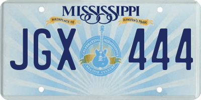 MS license plate JGX444