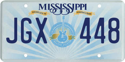 MS license plate JGX448