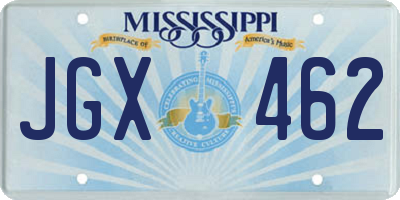 MS license plate JGX462