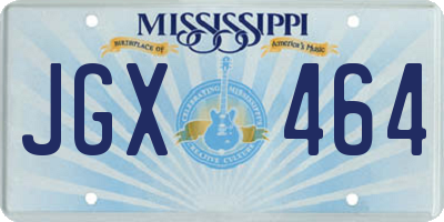 MS license plate JGX464