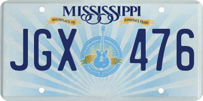 MS license plate JGX476