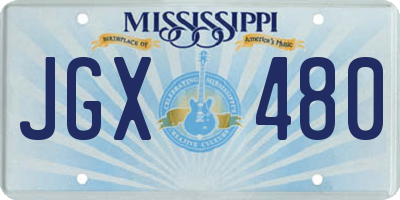 MS license plate JGX480