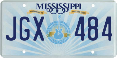 MS license plate JGX484