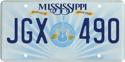 MS license plate JGX490
