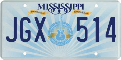 MS license plate JGX514