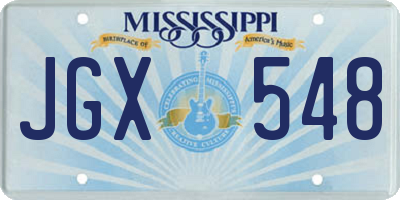 MS license plate JGX548