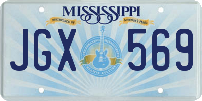 MS license plate JGX569