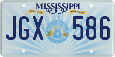 MS license plate JGX586
