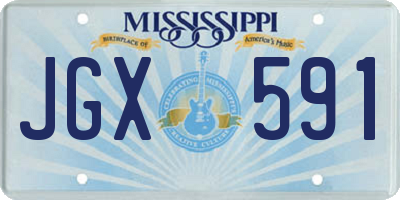 MS license plate JGX591