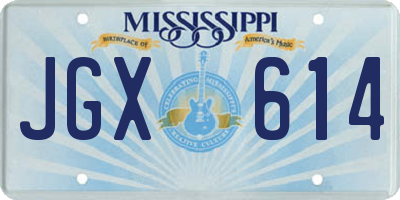 MS license plate JGX614