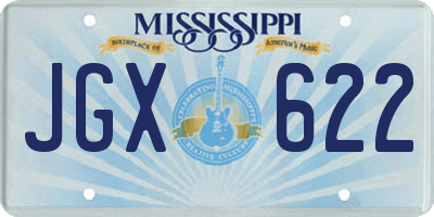 MS license plate JGX622