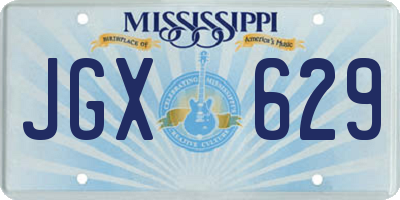 MS license plate JGX629