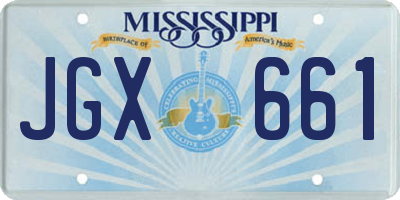 MS license plate JGX661
