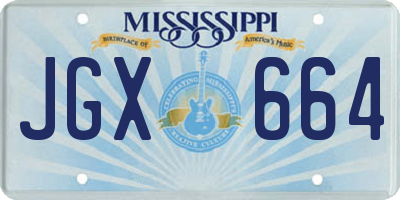 MS license plate JGX664