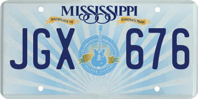 MS license plate JGX676