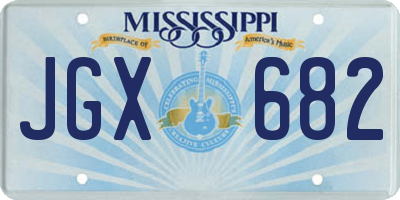 MS license plate JGX682