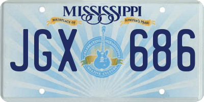 MS license plate JGX686
