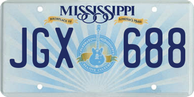 MS license plate JGX688