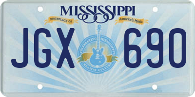MS license plate JGX690