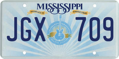 MS license plate JGX709