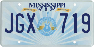 MS license plate JGX719