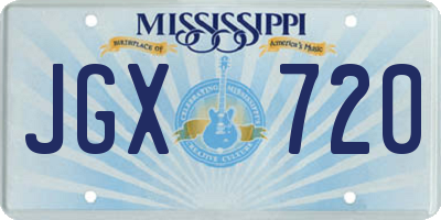 MS license plate JGX720