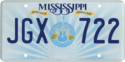 MS license plate JGX722