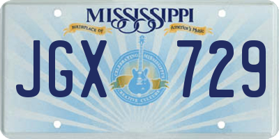 MS license plate JGX729