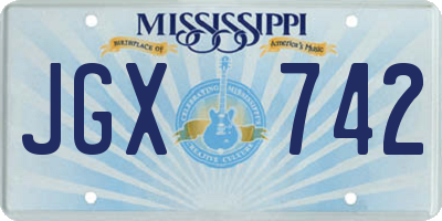 MS license plate JGX742