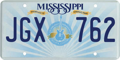 MS license plate JGX762