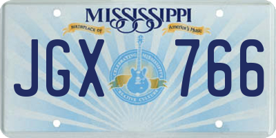 MS license plate JGX766