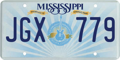 MS license plate JGX779