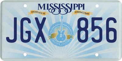 MS license plate JGX856