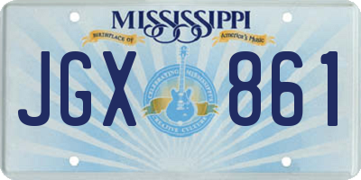 MS license plate JGX861