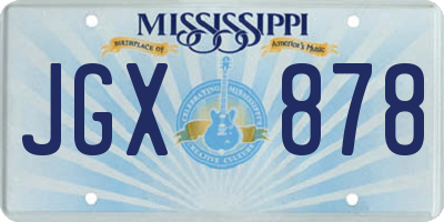 MS license plate JGX878