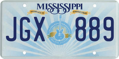 MS license plate JGX889